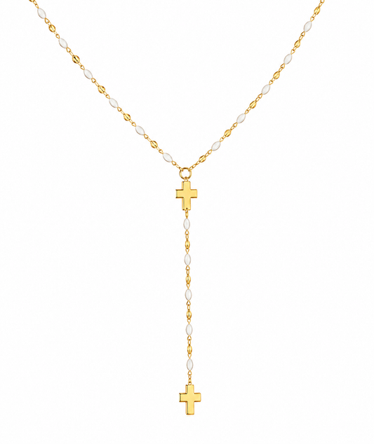 Collier croyance ‘’ Amor White ‘’